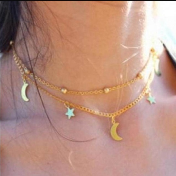Jewelry - 🔴🌙✨Moon & Star Choker Necklace ✨🌙